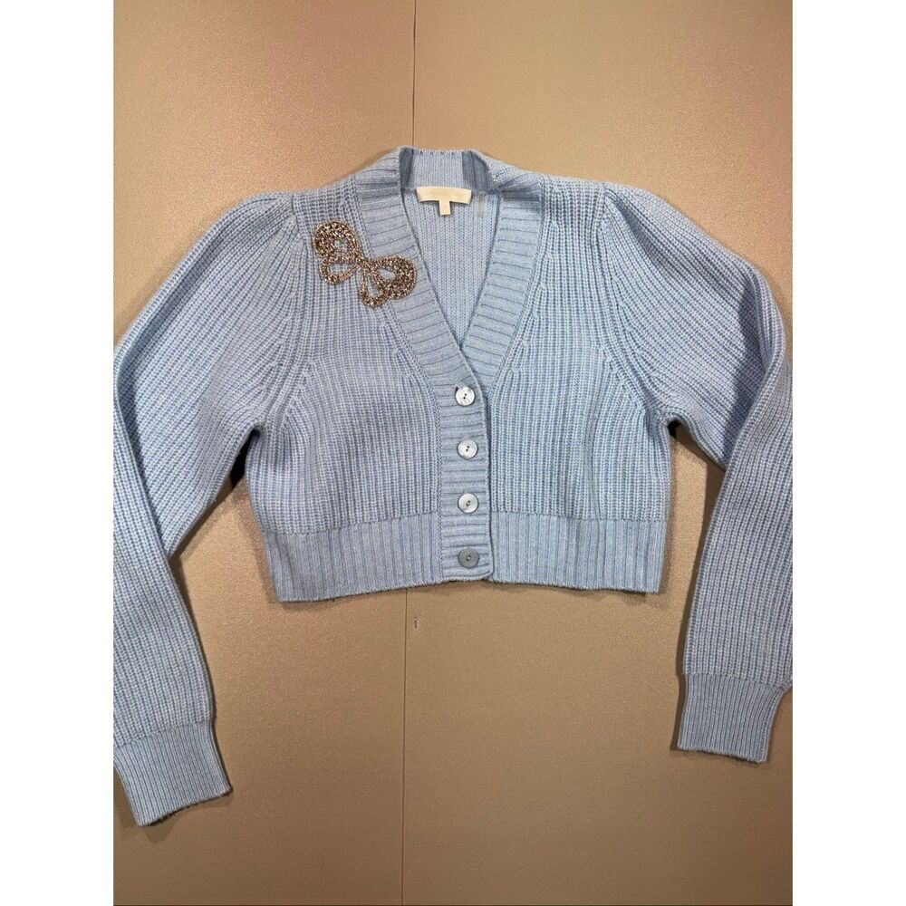 Love Shack Fancy Larsa Cropped Wool/Cashmere Cardigan MSRP;$495 *note - Picture 3 of 14